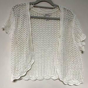 White Crochet Shrug